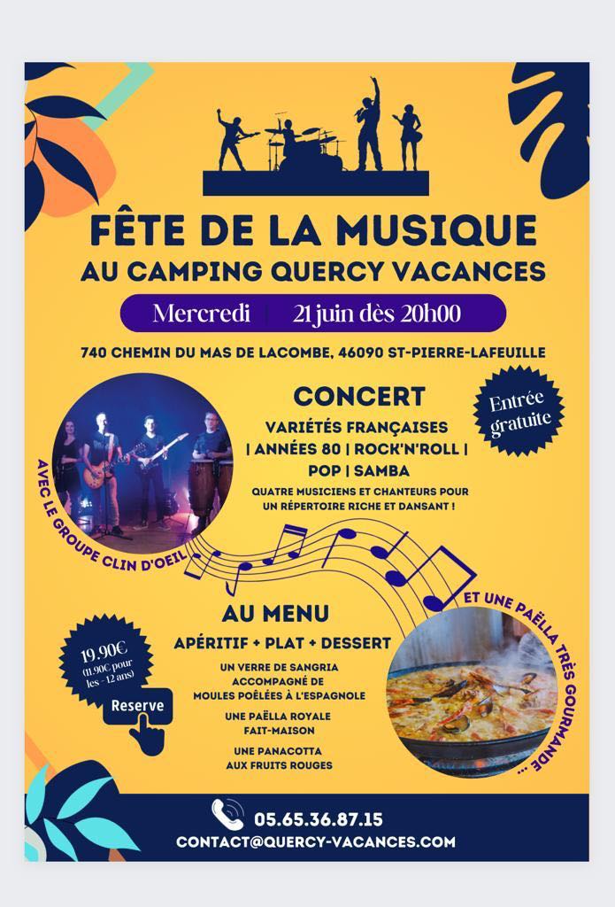 Figeac : Fête de la Musique au camping Quercy Vancances