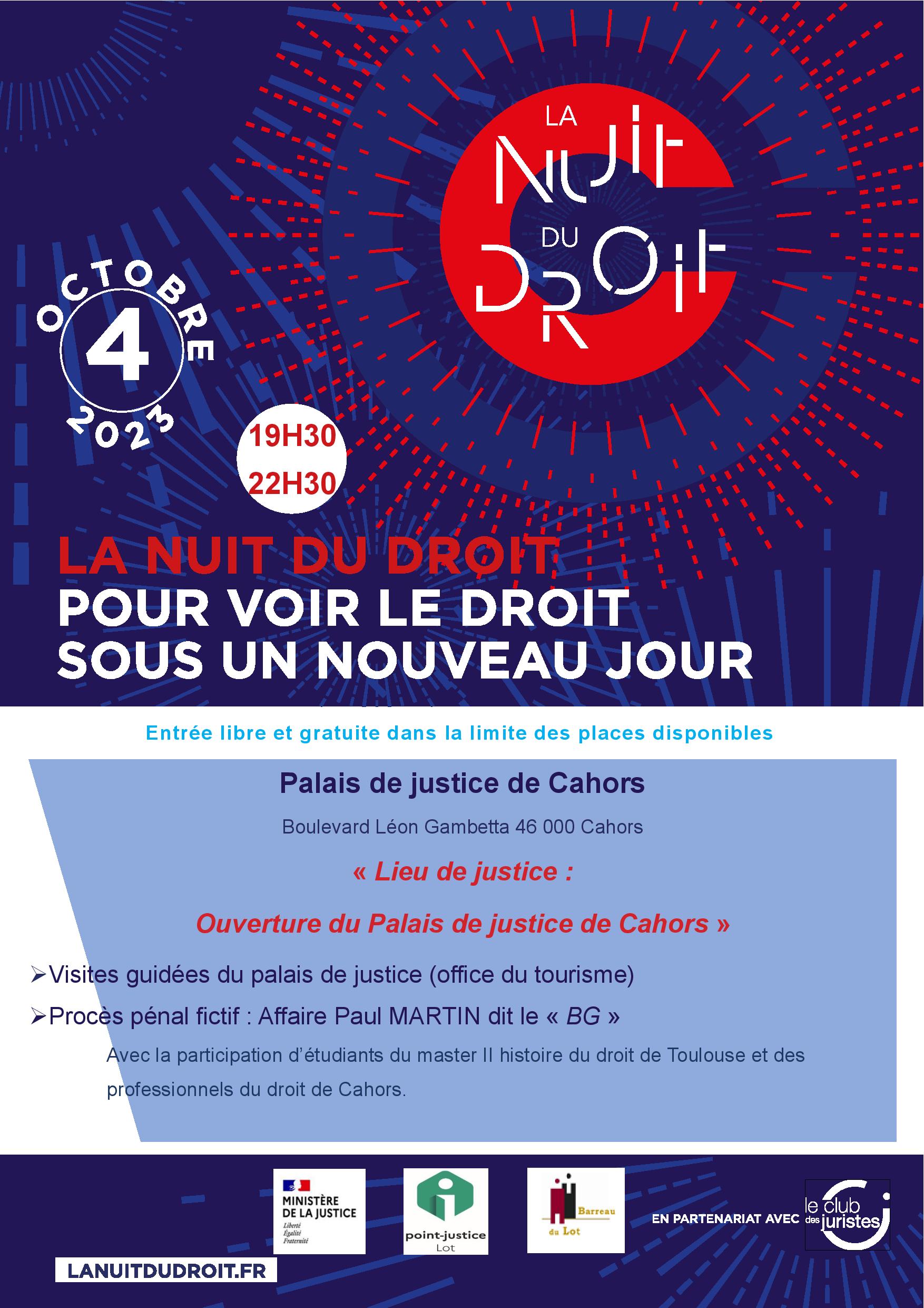 Figeac : La Nuit du Droit: ouverture du Palais de justice de Cahors