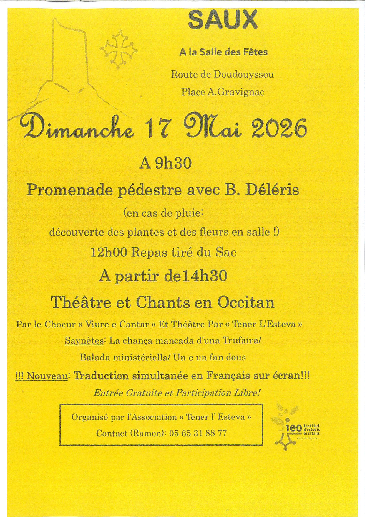 Figeac : Promenade, théâtre et chants Occitan à Saux