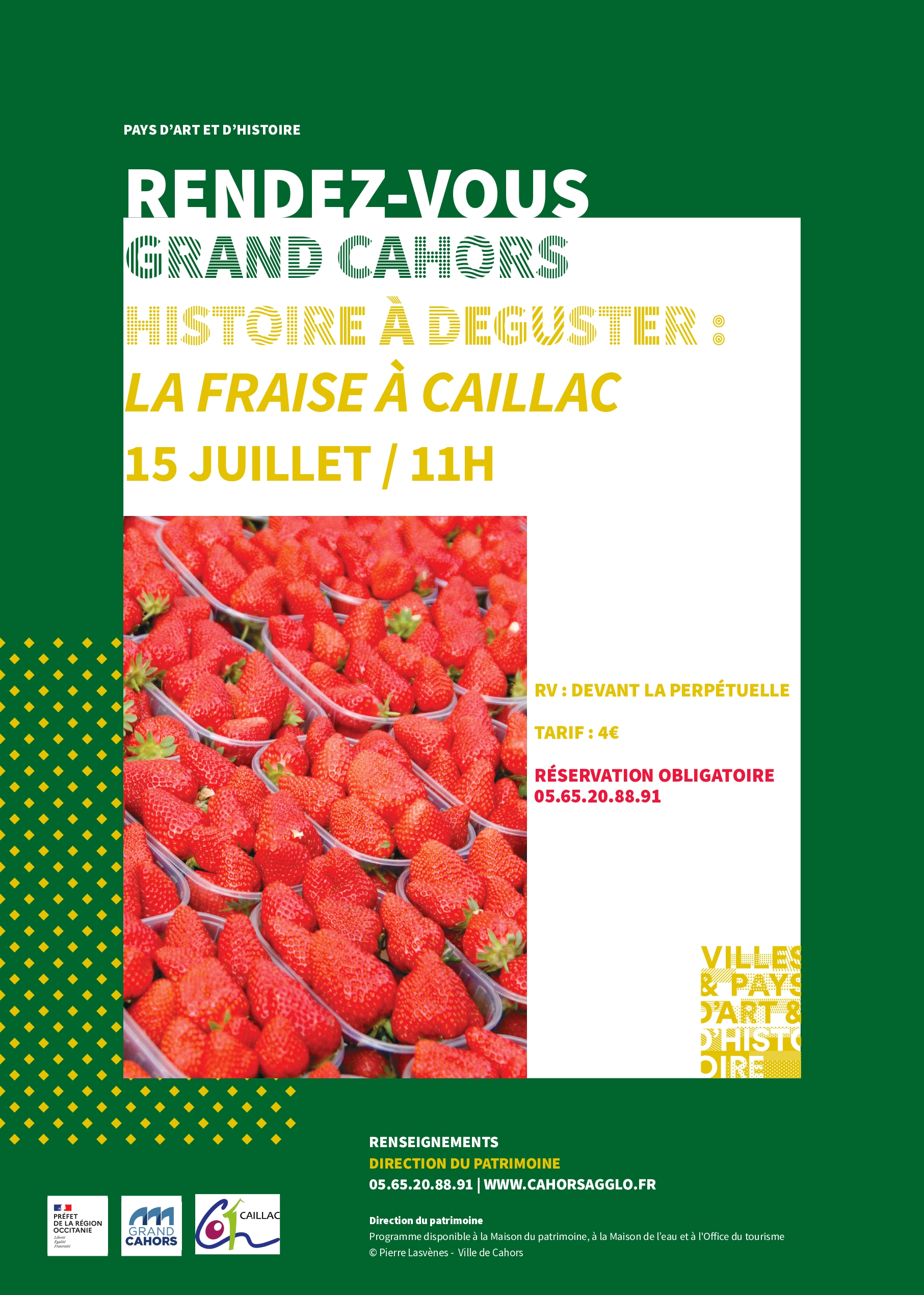 Figeac : Animation : la fraise à Caillac