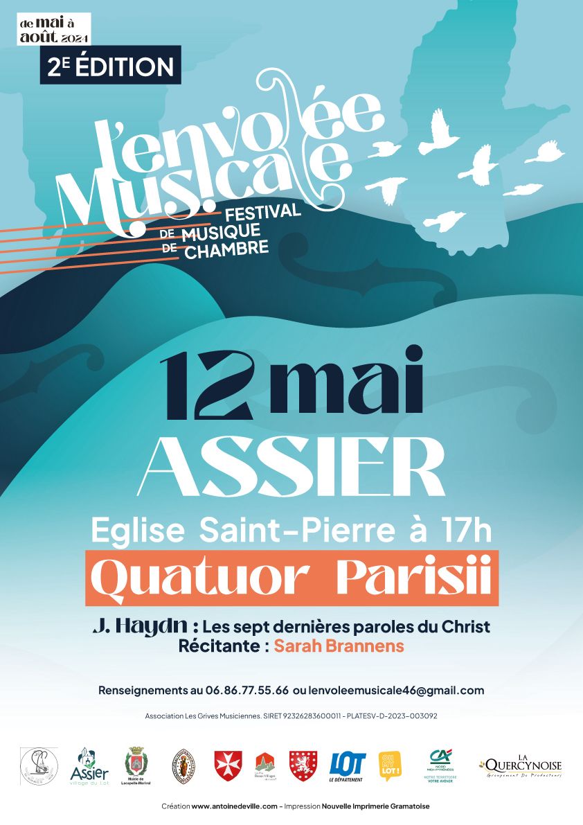 Figeac : Festival « l’Envolée Musicale», Quatuor Parisii à Assier