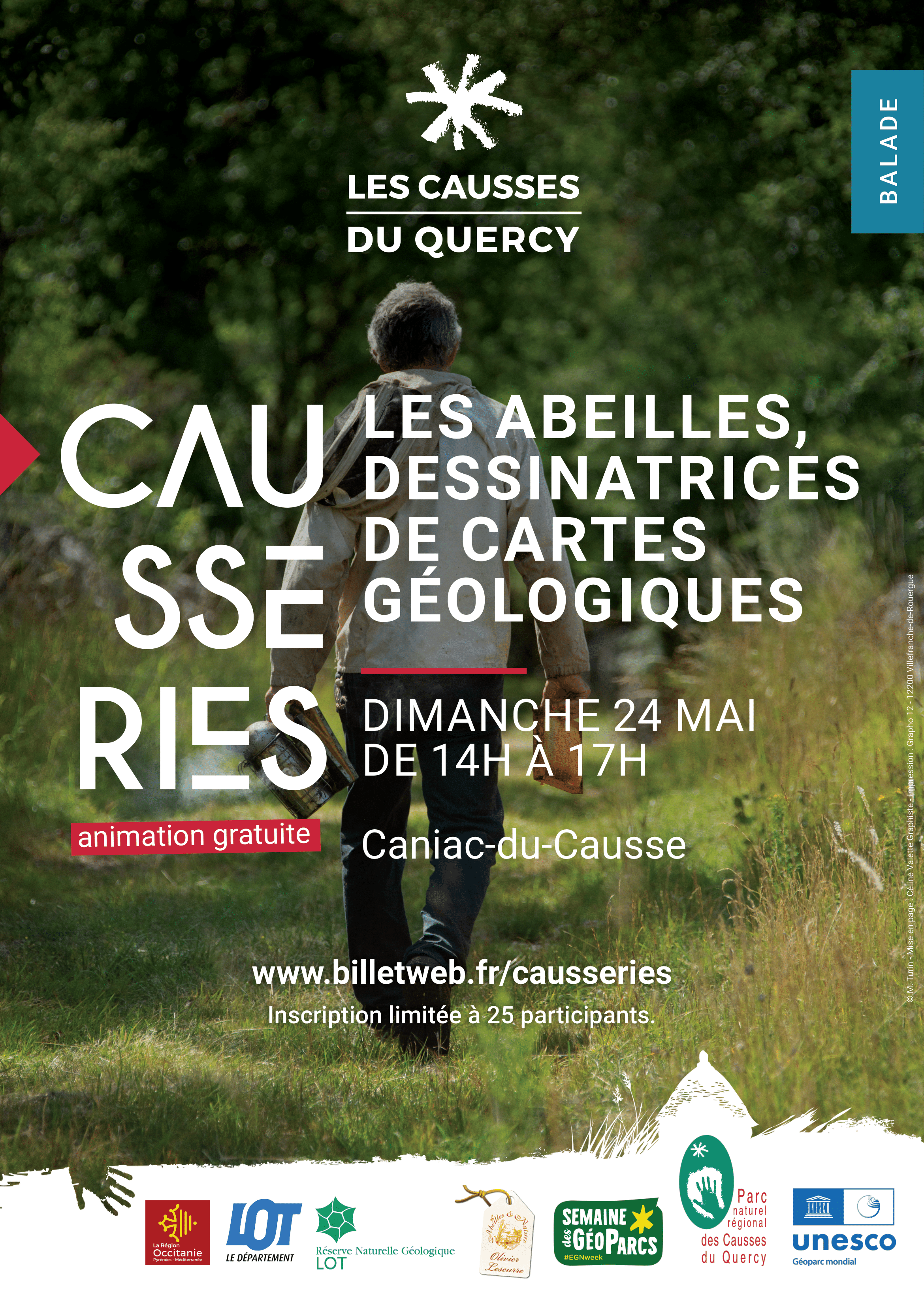 Figeac : Les abeilles, dessinatrices de cartes géologiques Balade en territoire apicole