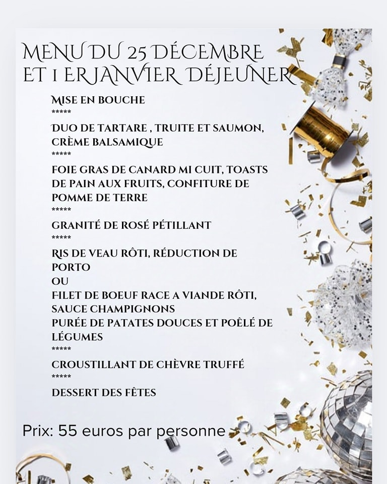 Figeac : Menu de noël et du nouvel an à La Bergerie