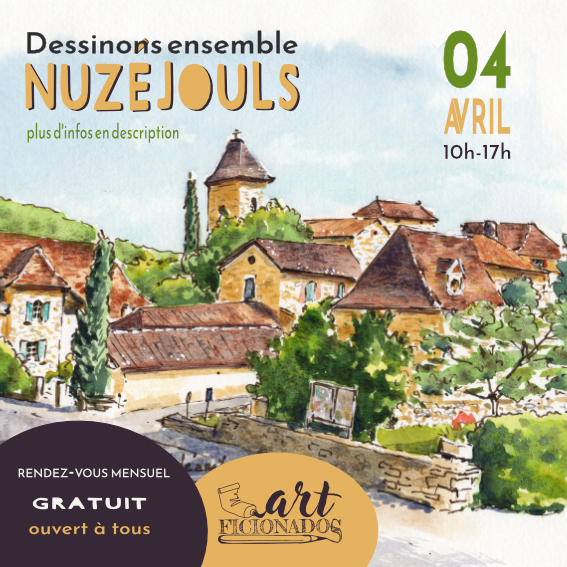 Figeac : Croquis urbain à Nuzéjouls