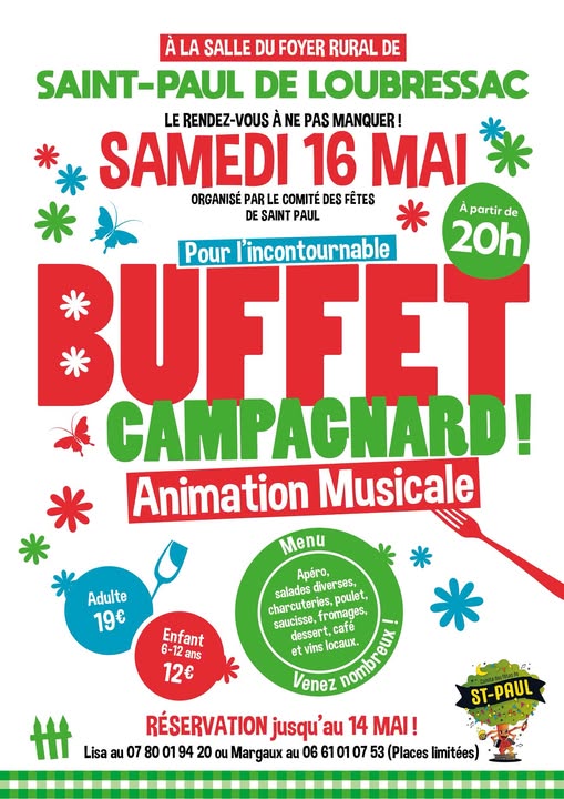 Figeac : Buffet campagnard à Saint-Paul-de-Loubressac