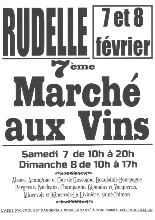 Marché aux vins à Rudelle
