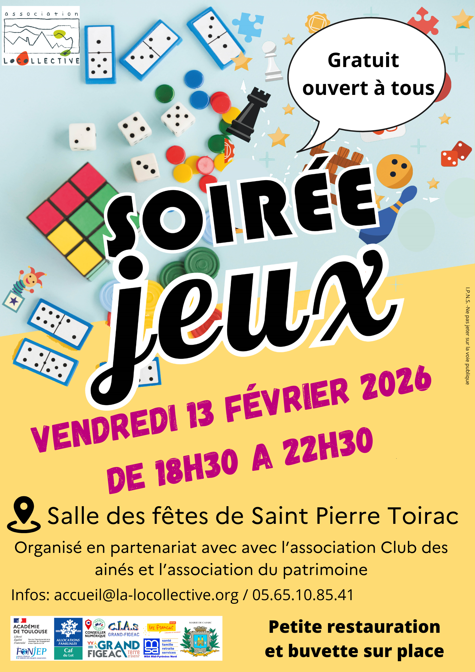 Soirée jeux à Saint-Pierre-Toirac