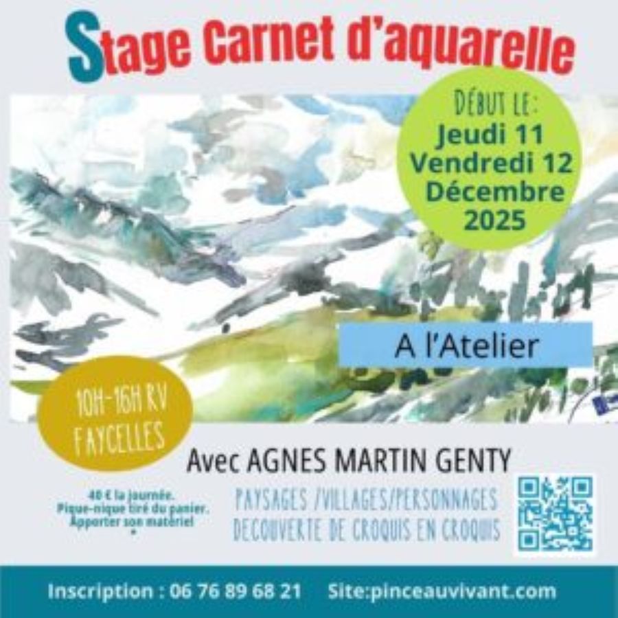 Figeac : Stage Carnet de voyage à Faycelles, hiver