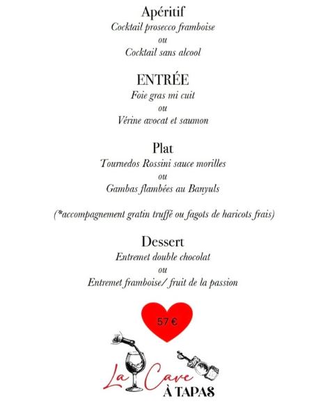 Figeac : Repas de Saint-Valentin à la Cave à Tapas