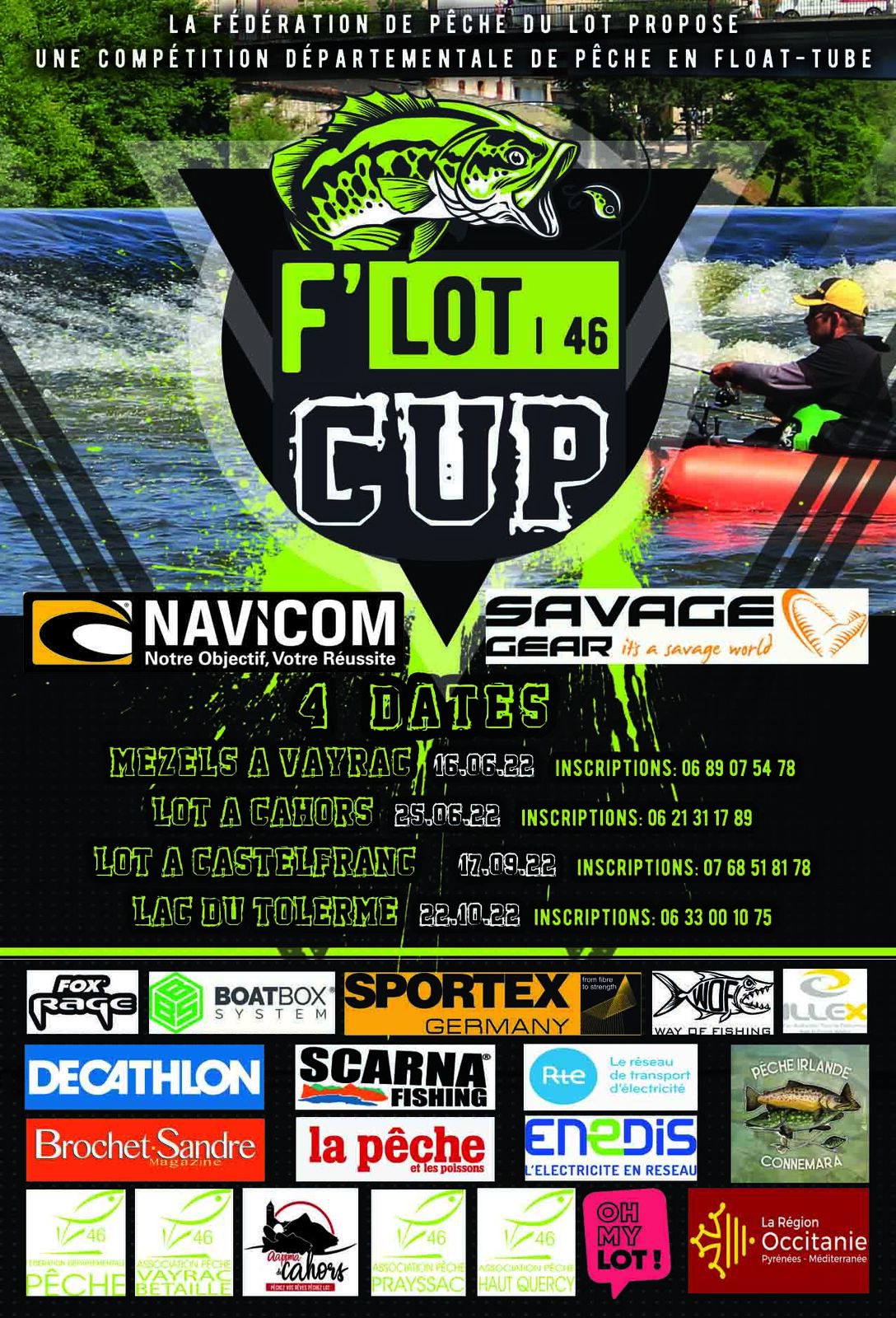 Figeac : Concours de pêche en floatub ! F'lot 46 Cup !