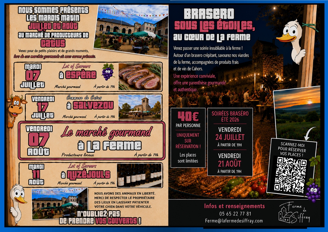 Figeac : Marché gourmand à La ferme de Siffray