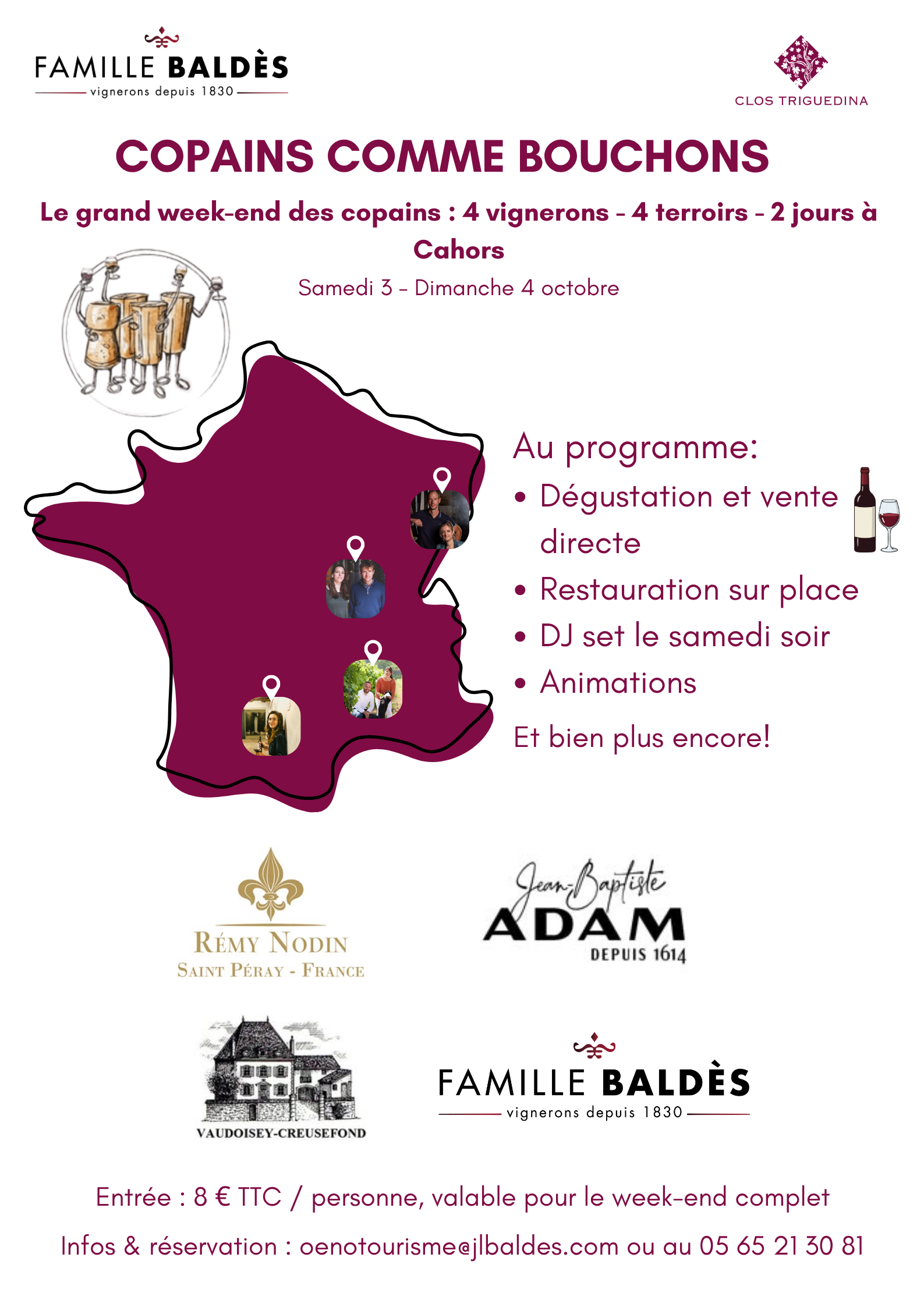 Figeac : Copains comme bouchons au clos Triguedina