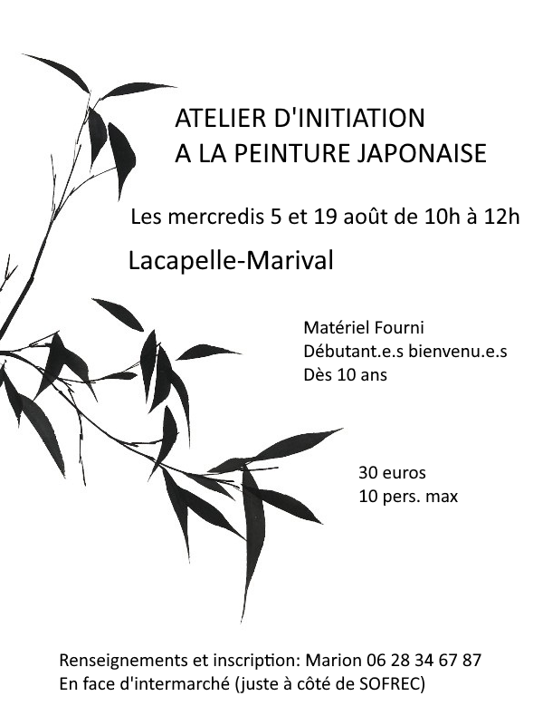 Figeac : Ateliers d'Initiation à la Peinture Japonaise