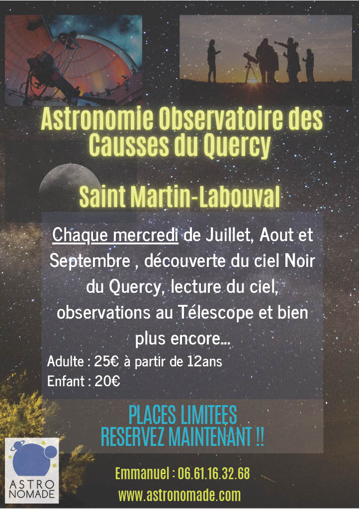 Figeac : Astronomie Observatoire des Causses du Quercy