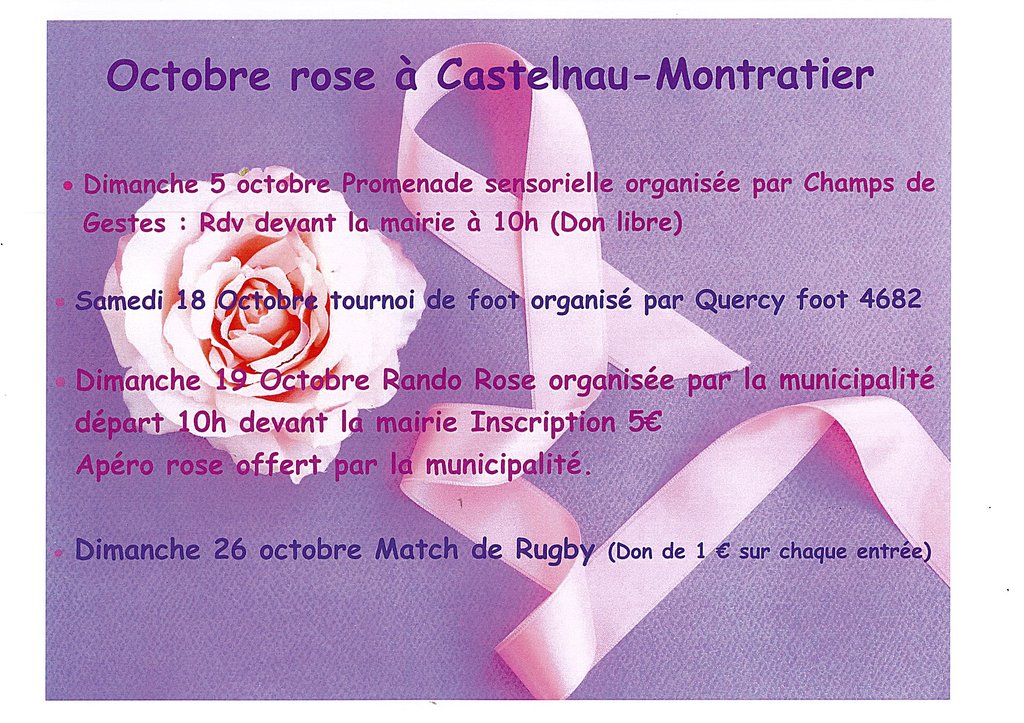 Figeac : Octobre rose : tournoi de foot à Castelnau-Montratier