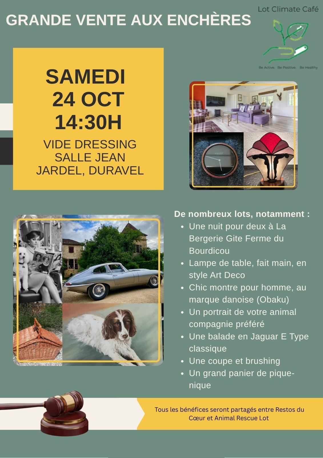 Figeac : Vente aux enchères caritative à Duravel
