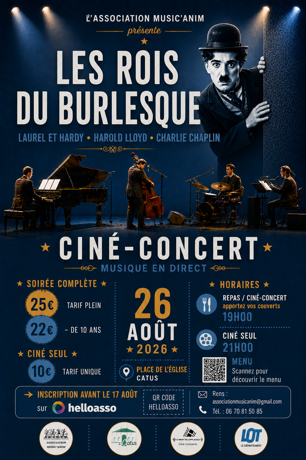Figeac : Repas, projections et concert avec Les Rois du Burlesque