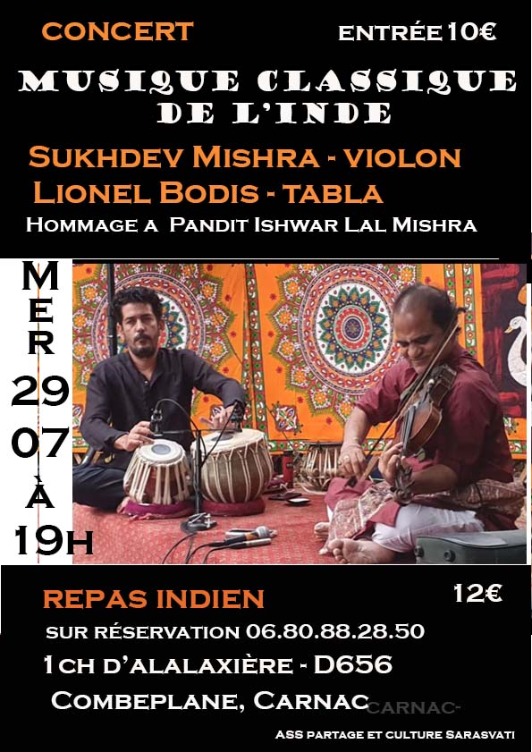 Figeac : Concert- MUSIQUE CLASSIQUE DE L'INDE