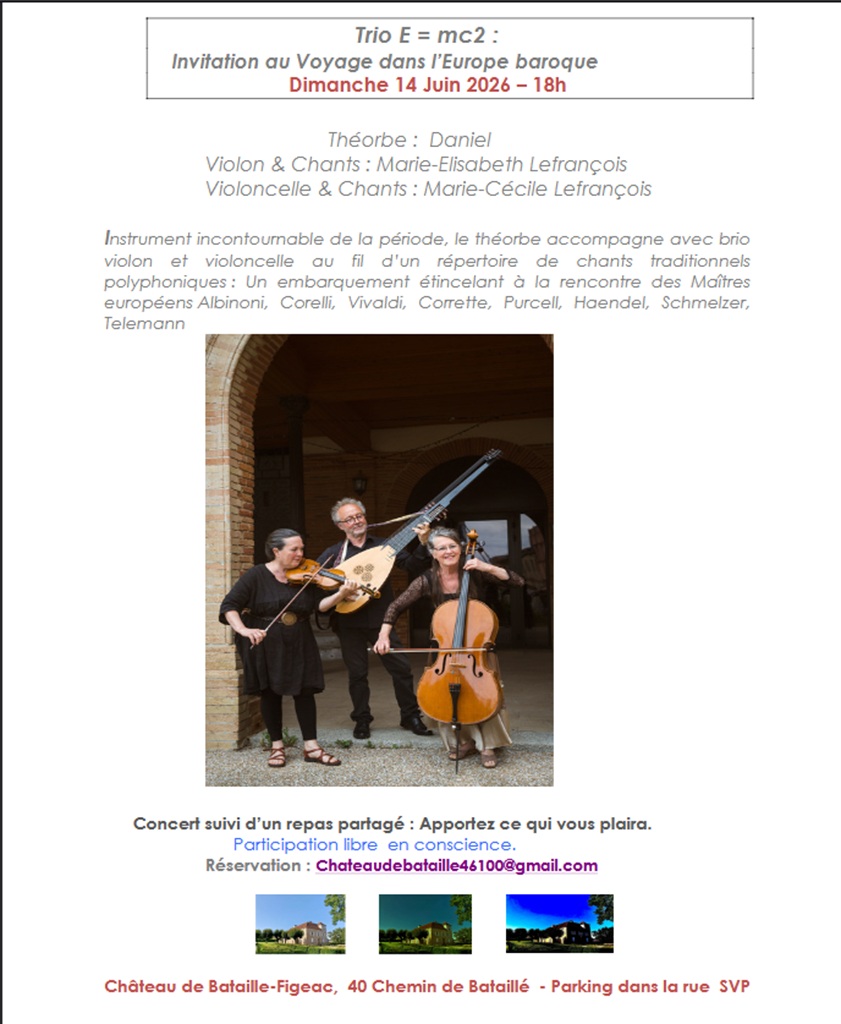 Figeac : Concert polyphonique baroque, Trio E = mc2