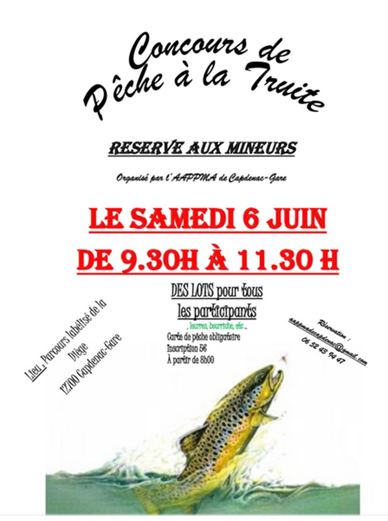 Figeac : Concours de pêche à la truite à Capdenac-Gare