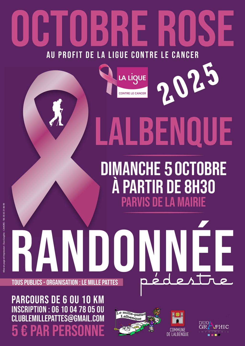 Figeac : Octobre rose à Lalbenque: randonnée