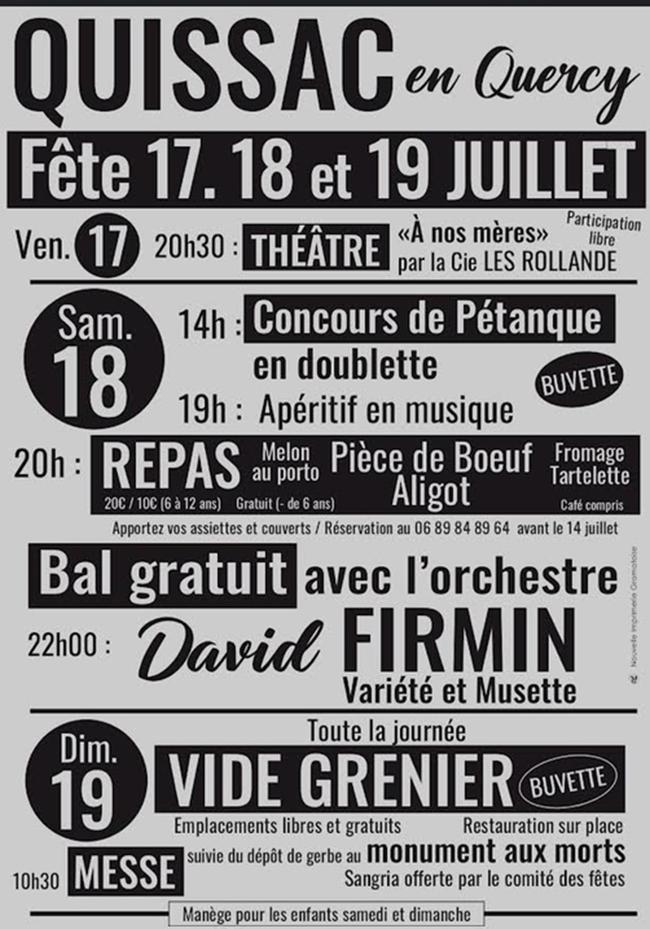 Figeac : Vide-greniers à Quissac-en-Quercy
