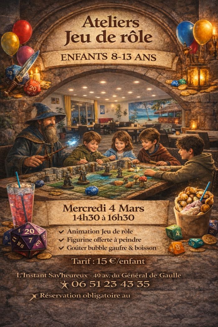 Figeac : Jeu de rôle pour enfants à l' Espace des Possibles à Figeac