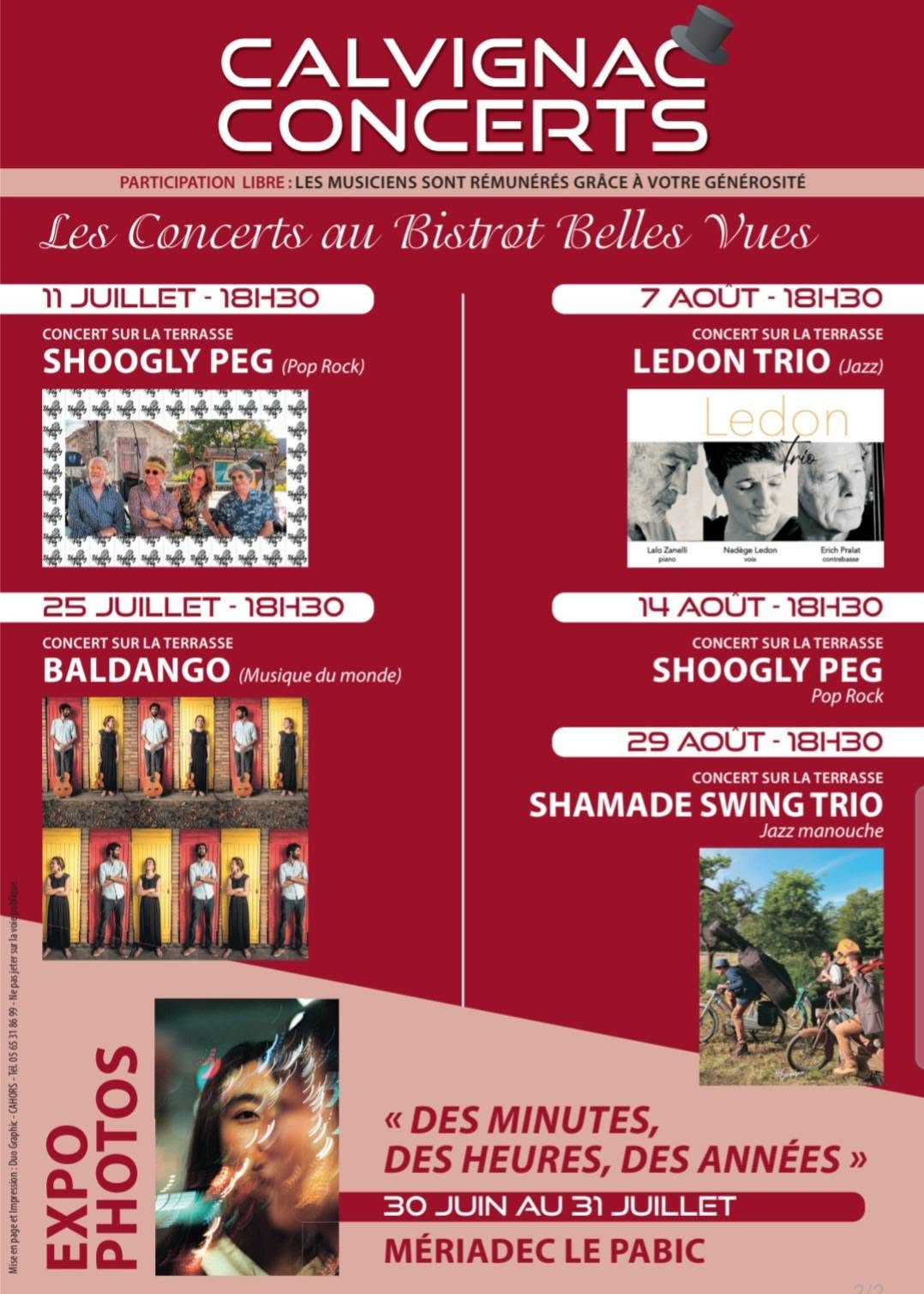 Figeac : Concerts au Bistrot Belles Vues à Calvignac : Shoogly Peg  pop et rock<br />