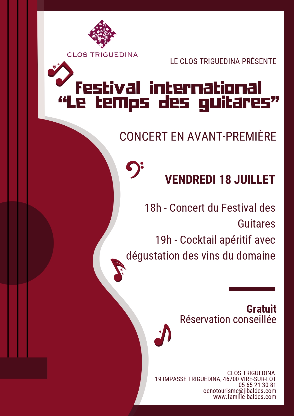 Figeac : Concert avant première - Festival Le Temps des Guitares
