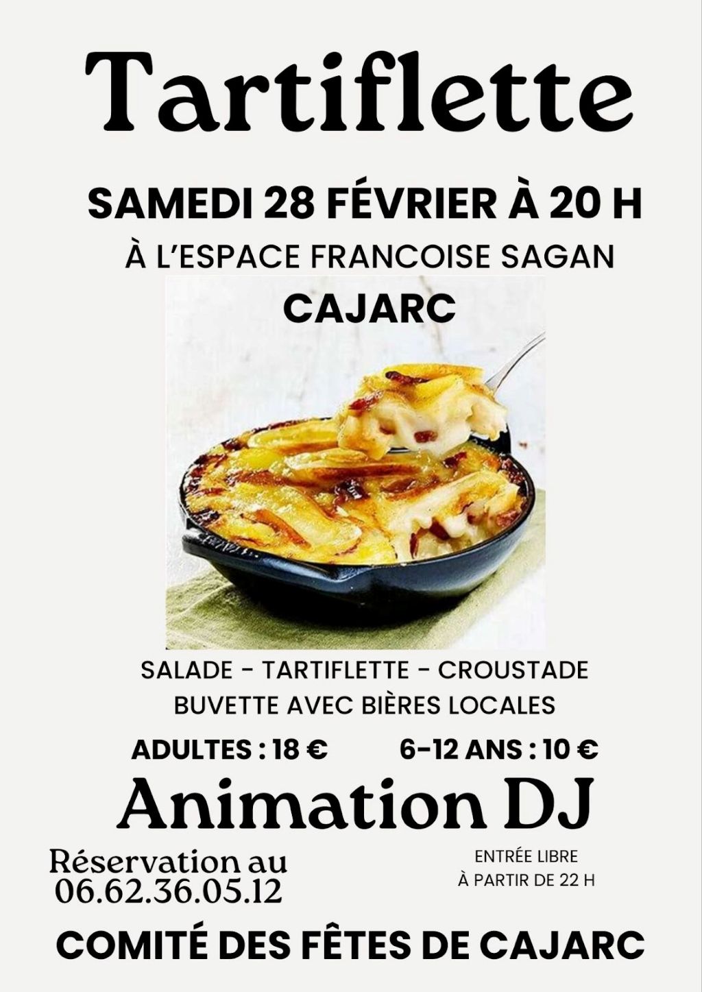 Figeac : Soirée  Tartiflette à Cajarc