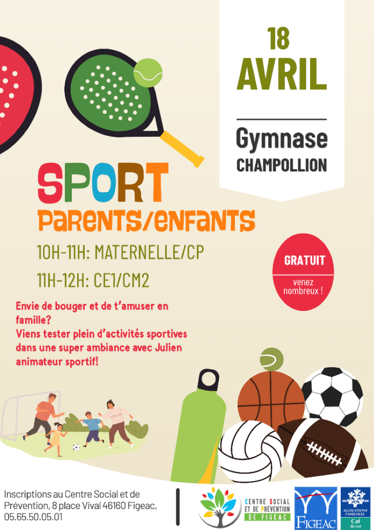 Figeac : Sport parents enfants avec le centre social de Figeac