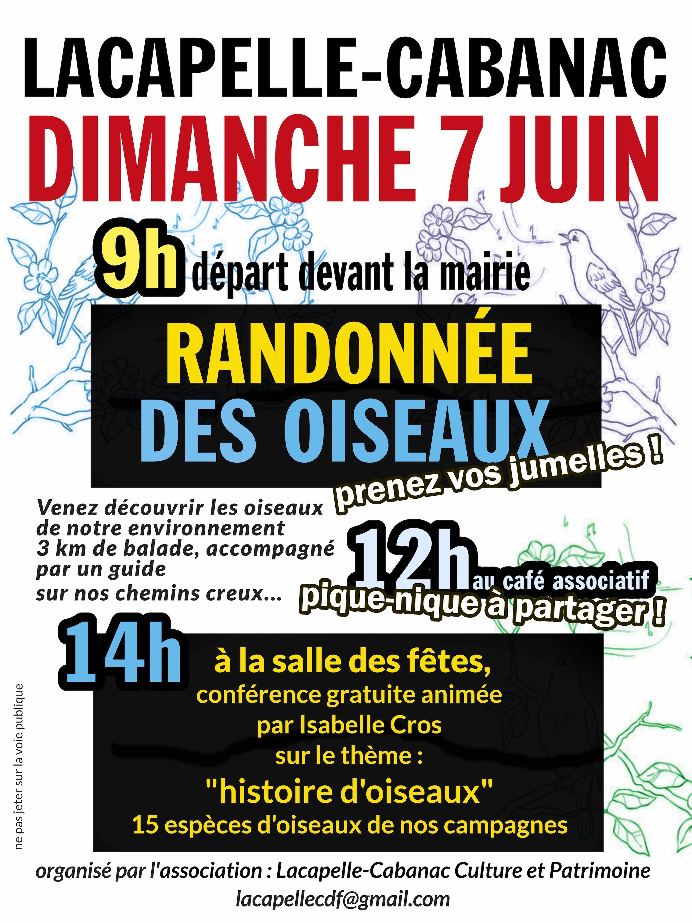 Figeac : Randonnée des oiseaux à Lacapelle-Cabanac