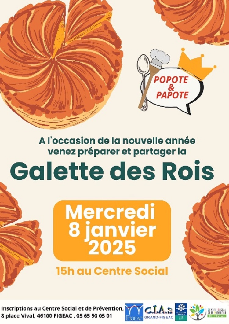 Atelier Cuisine du Centre sociale de Figeac : galette des rois