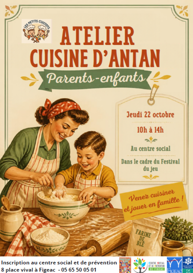 Figeac : Les Petits Cuistots: «: spécial cuisine d’antan », Festival du jeu Figeac