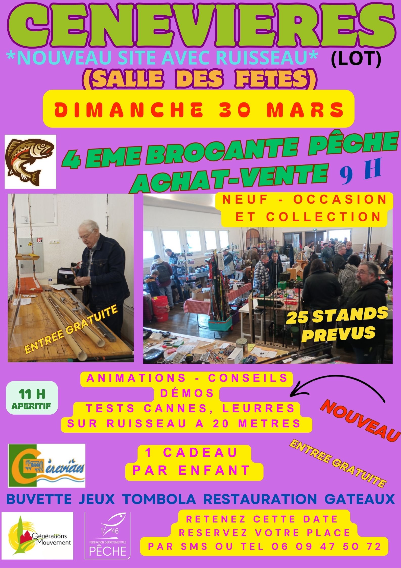 Figeac : Vide-greniers et brocante pêche à Cénevières