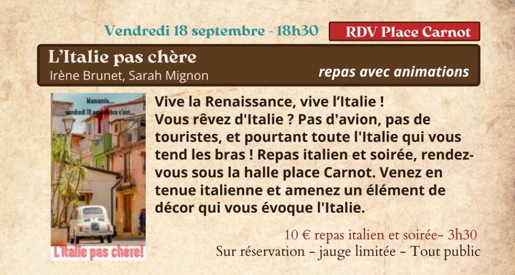 Figeac : Festival Re-naissance à Figeac : l’Italie pas chère