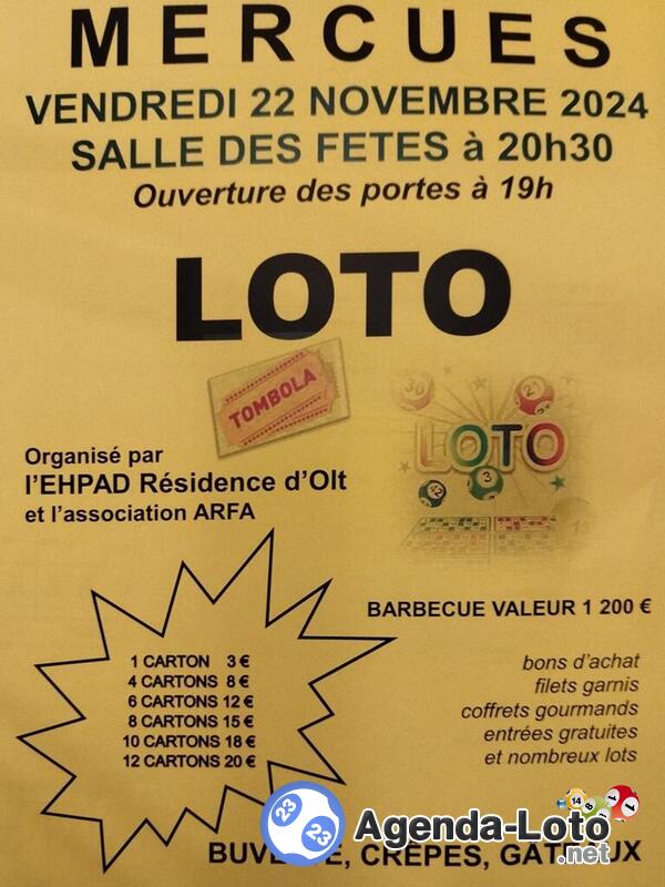 Figeac : Loto à Mercuès