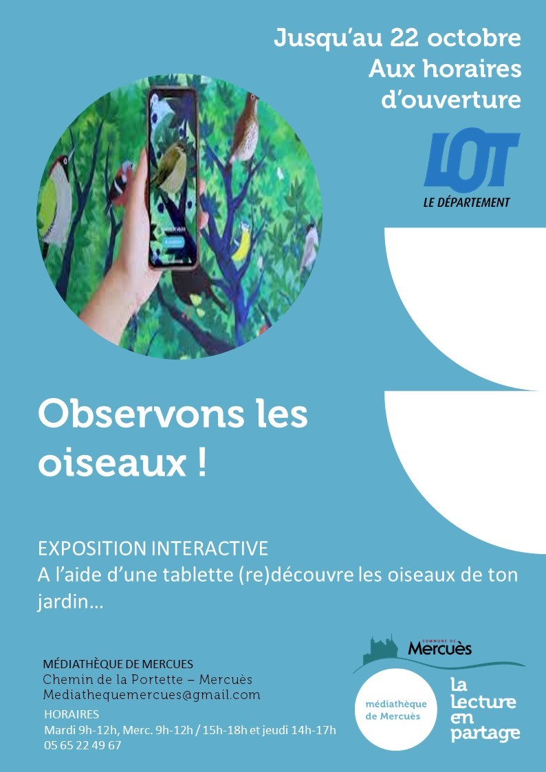 Figeac : Exposition interactive : Observons les oiseaux!
