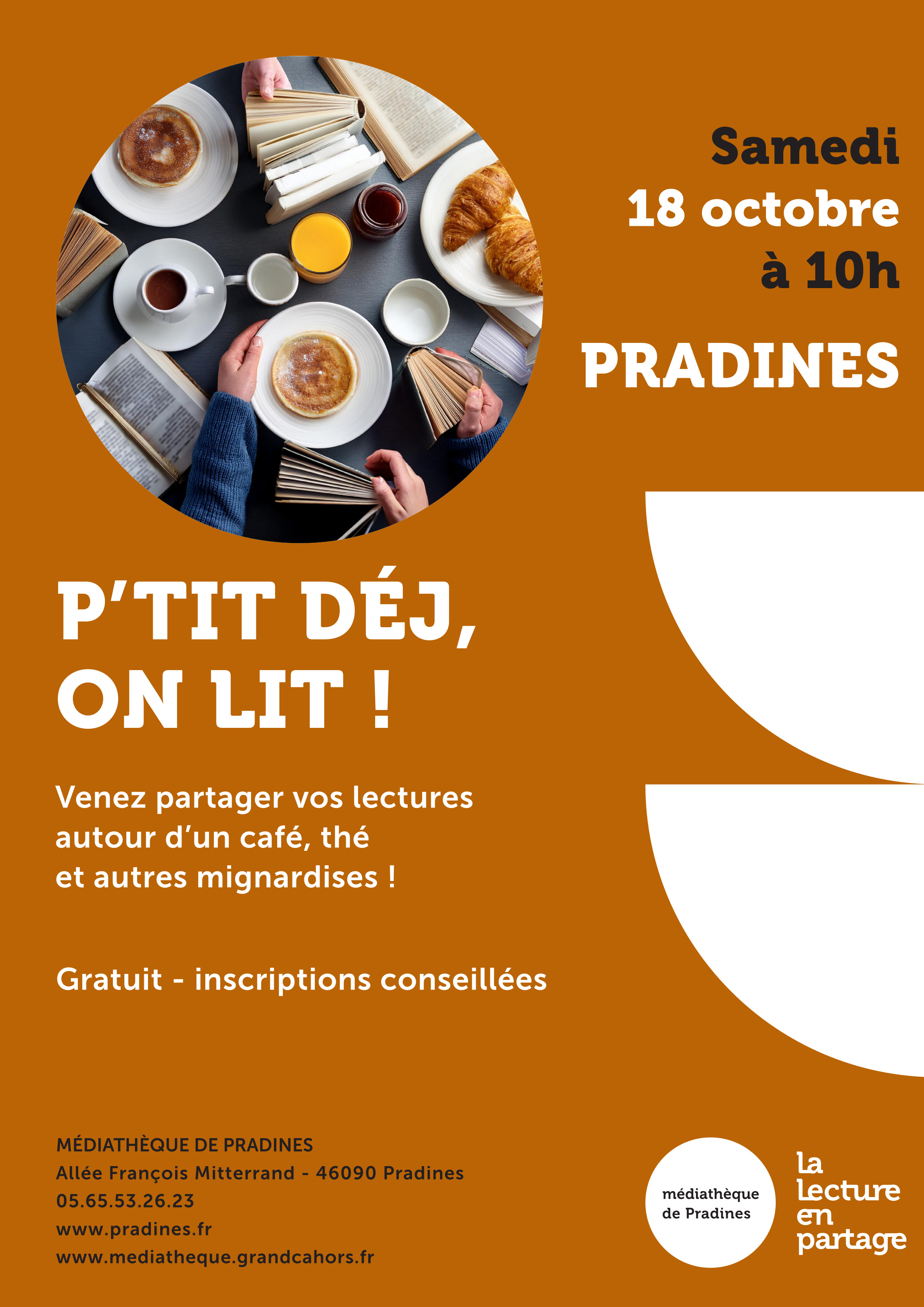 Figeac : P'tit déj, on lit ! à la médiathèque de Pradines