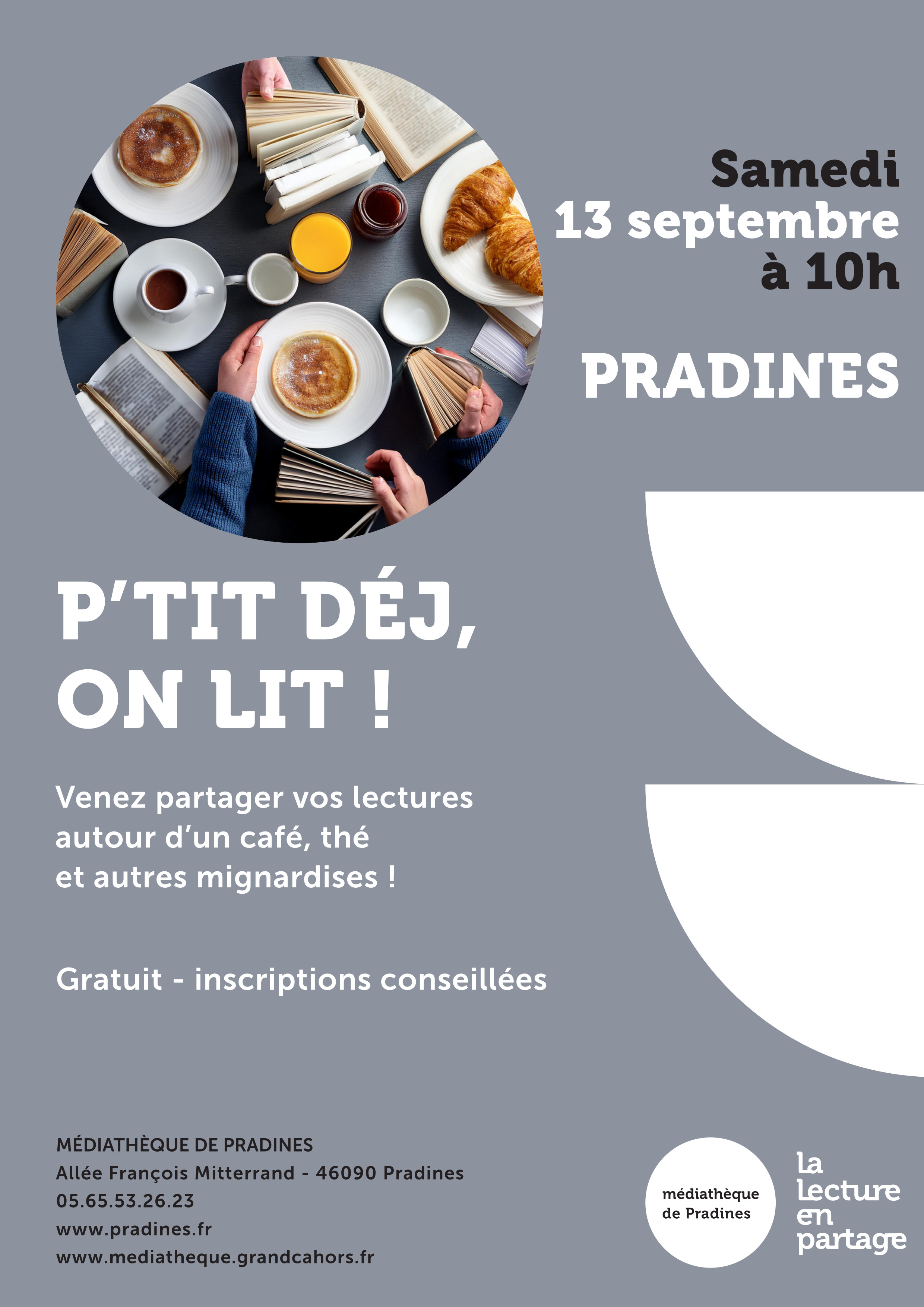 Figeac : P'tit déj, on lit ! à la médiathèque de Pradines