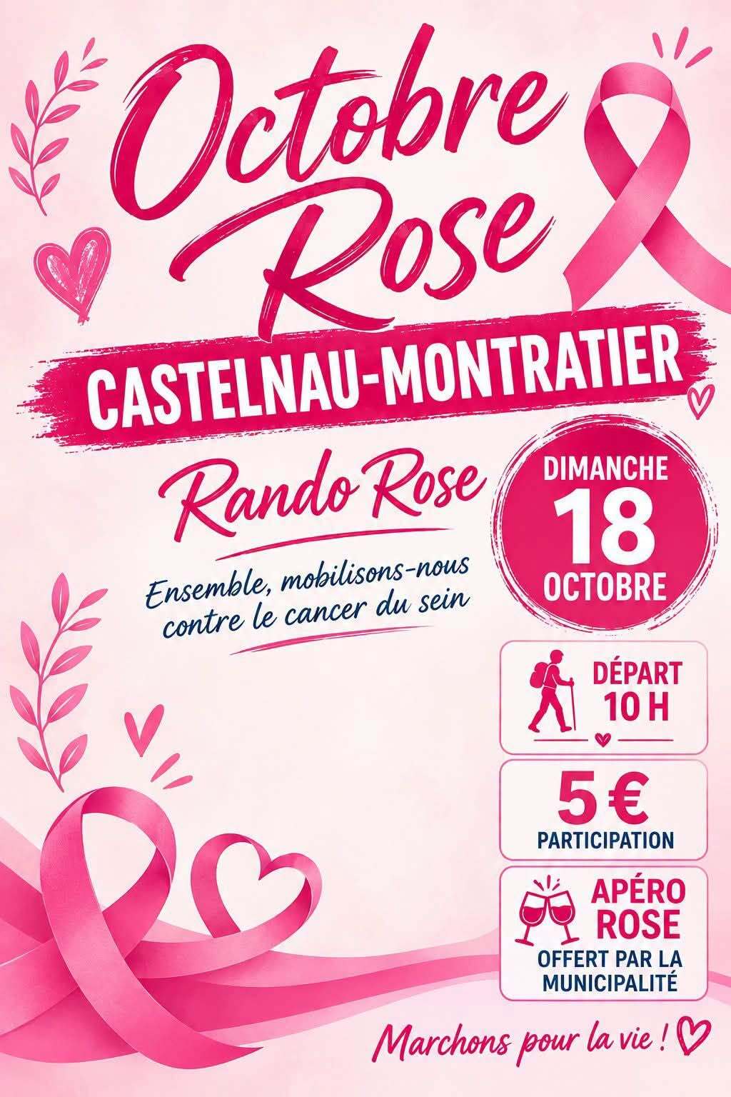 Figeac : Octobre rose : Rando rose à Castelnau-Montratier