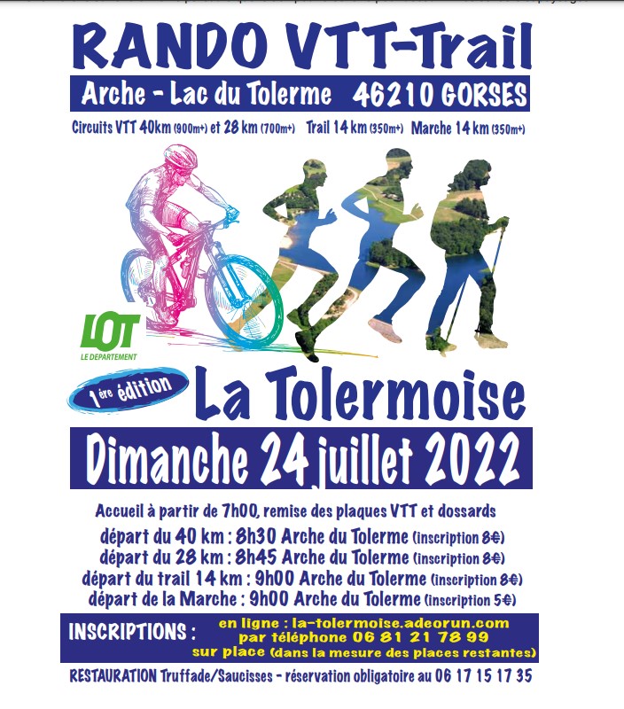 Figeac : La Tolermoise, rando, VTT, Trail