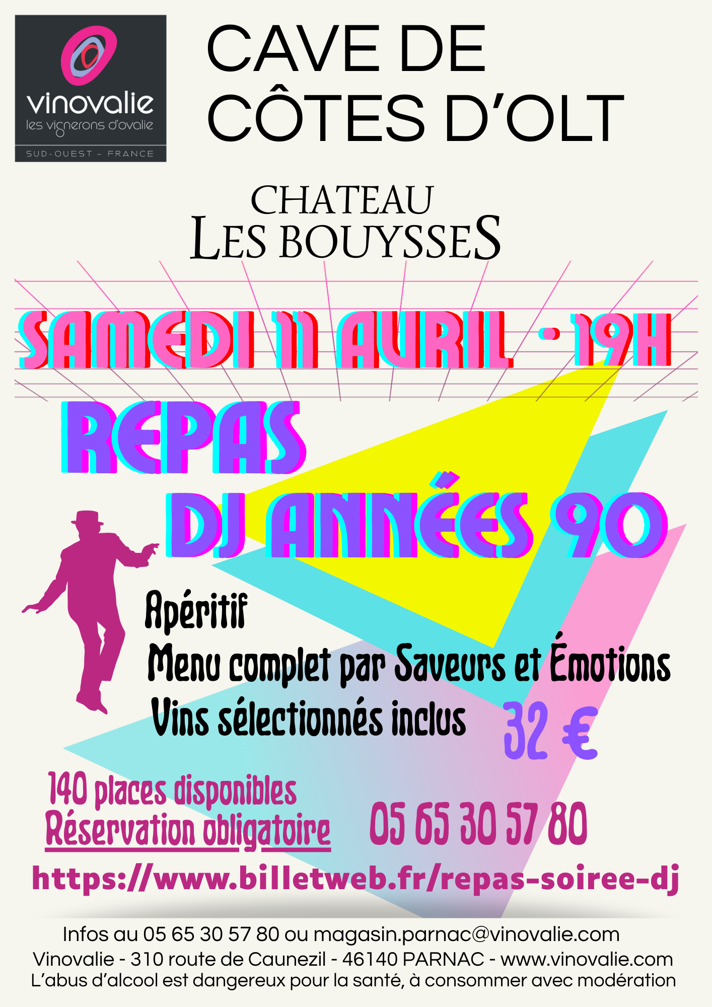 Figeac : Repas et soirée DJ année 90