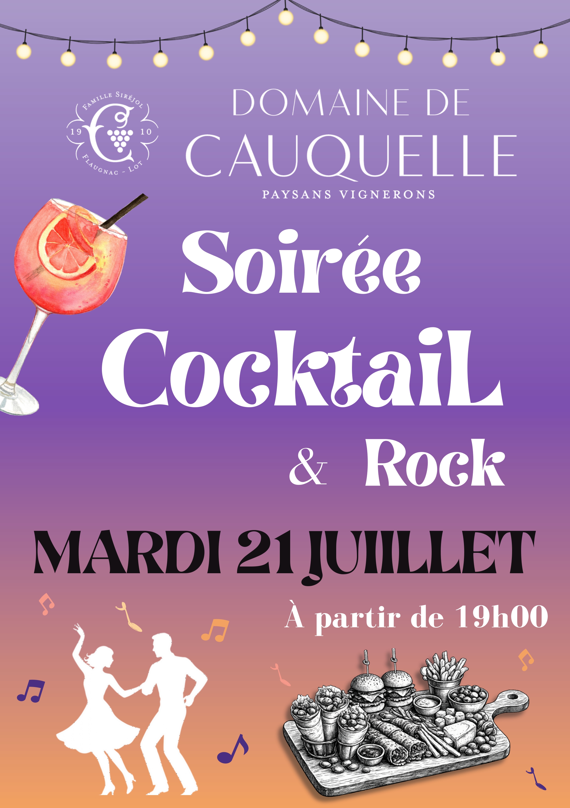 Figeac : Soirée cocktail & rock au domaine de Cauquelle