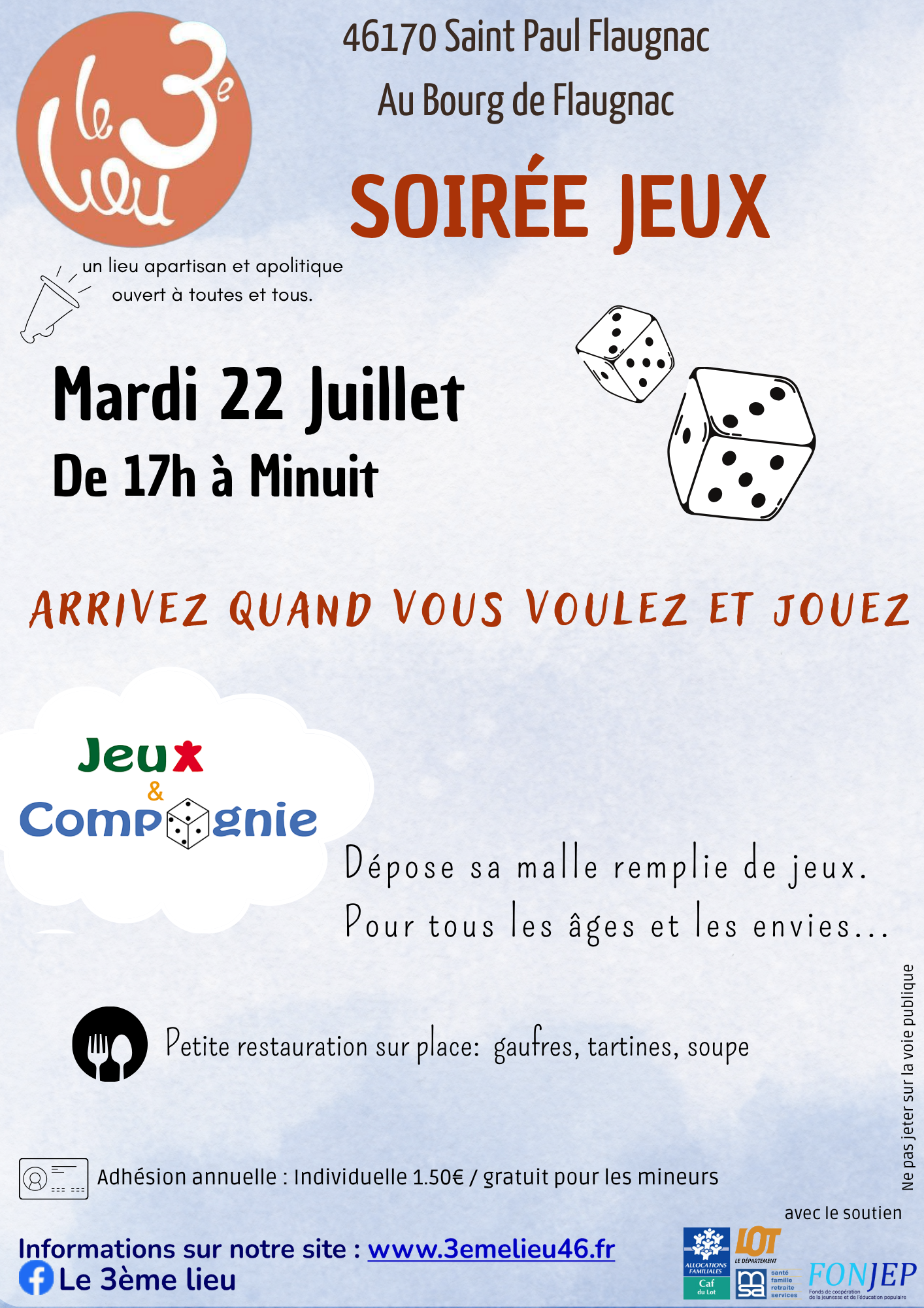 Figeac : Soirée jeux au 3ème lieu