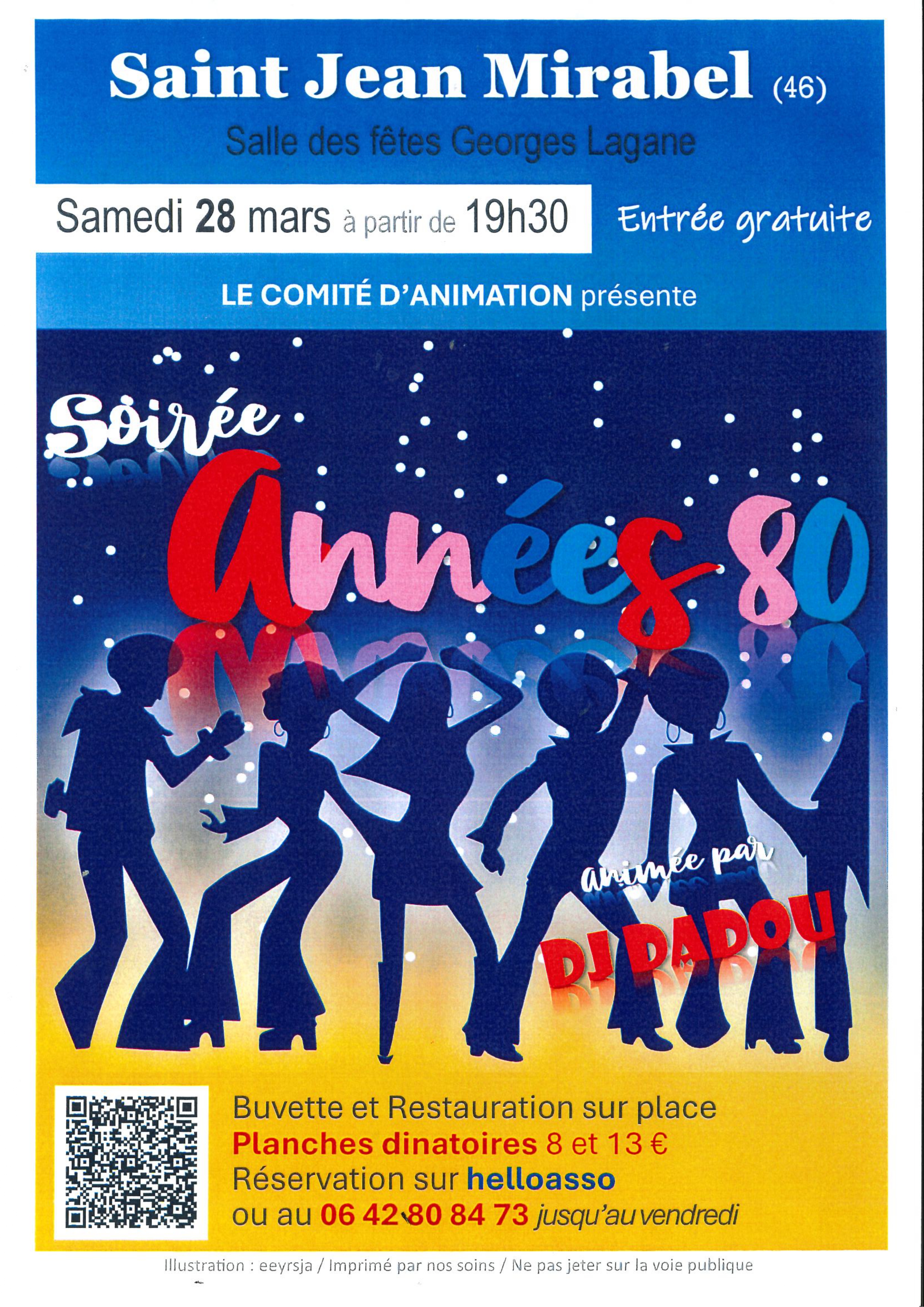 Figeac : Soirée Années 80 à Saint Jean Mirabel
