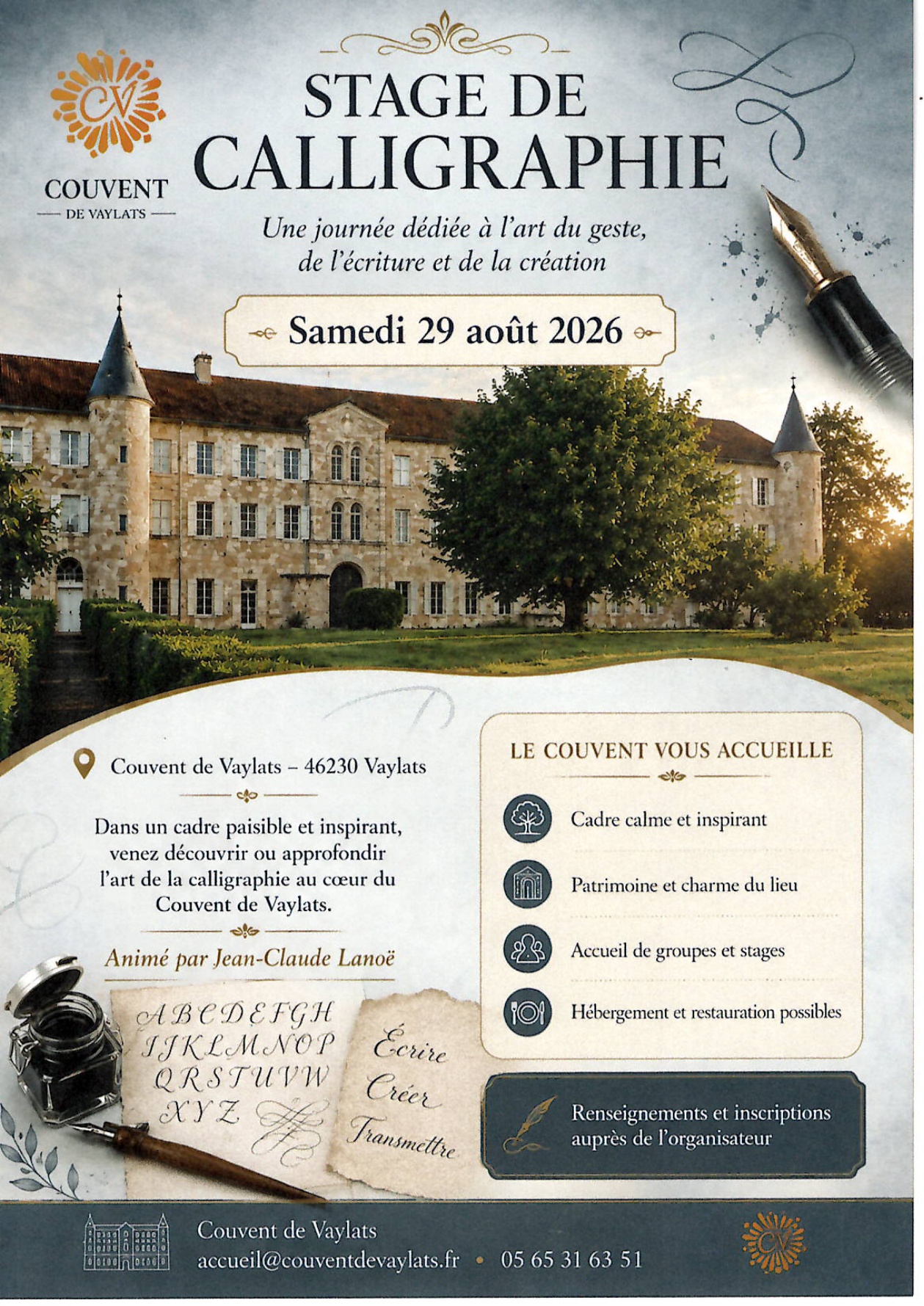 Figeac : Stage de calligraphie