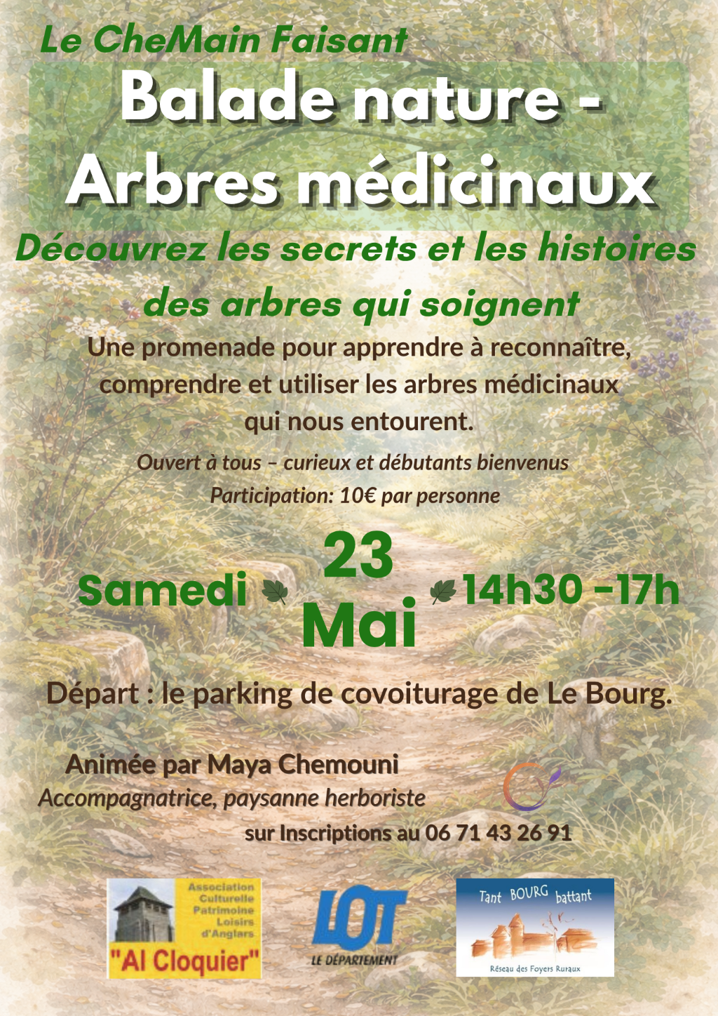 Figeac : Balade nature : arbres médicinaux à le Bourg