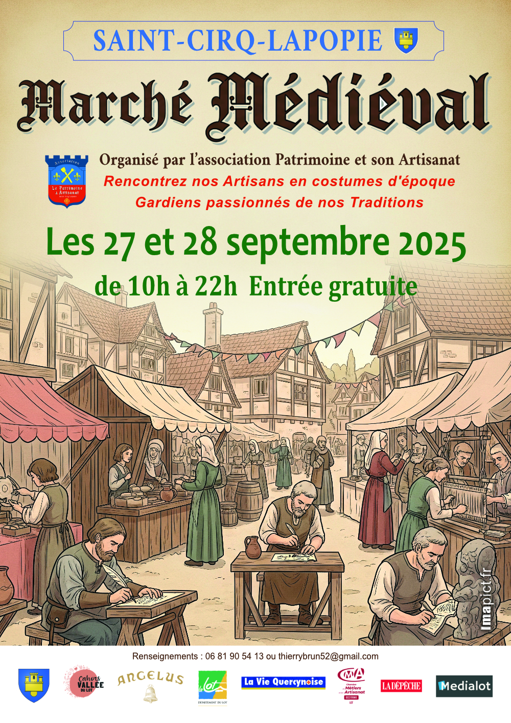 Figeac : Marché Médiévale à Saint-Cirq-Lapopie