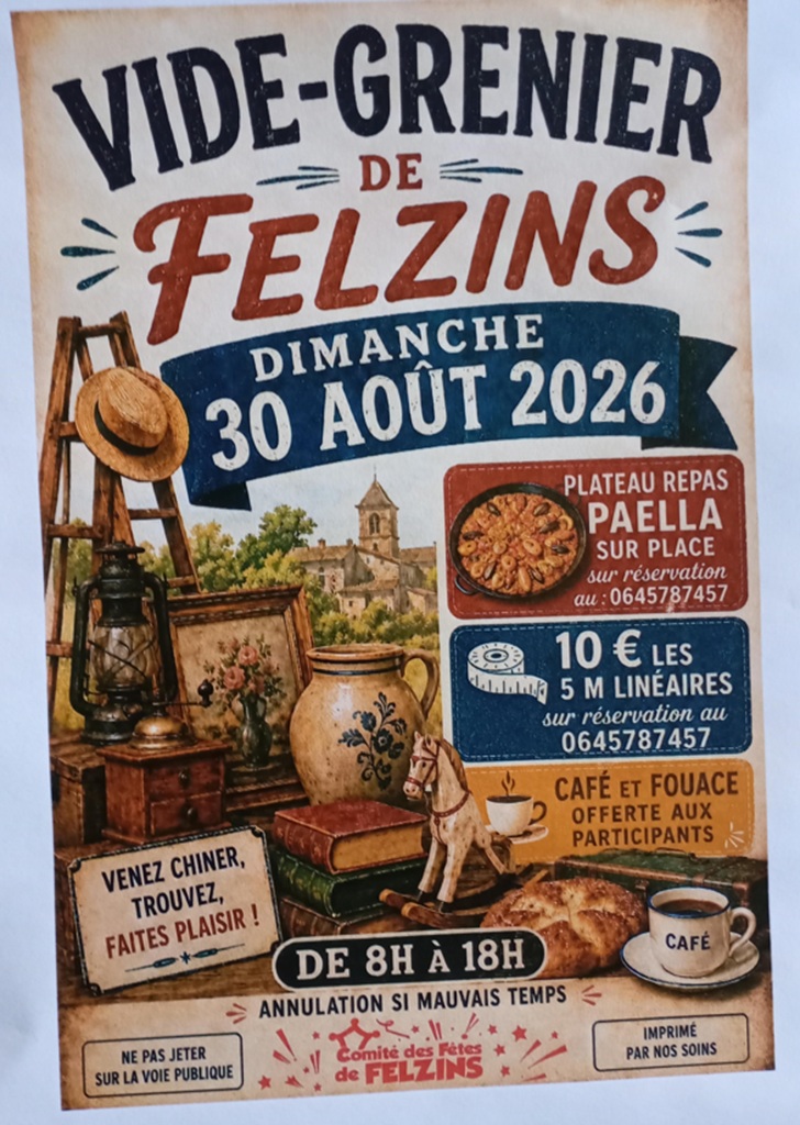 Figeac : Vide-grenier à Felzins